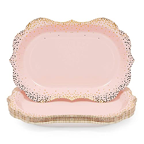 Gold Foil Polka Dot Party Platters