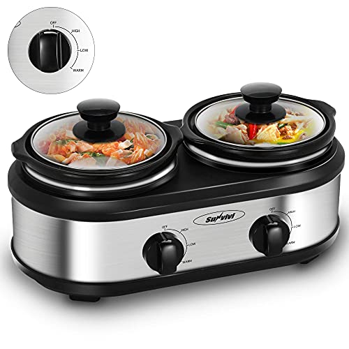 Dual 2 Pot Slow Cooker Buffet Server
