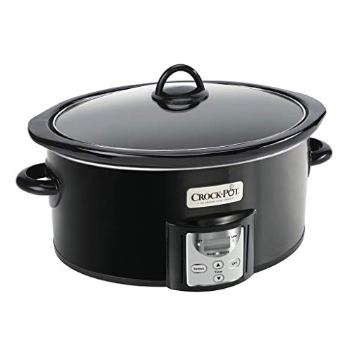 Count Down Timer Slow Cooker Small Kitchen Appliance, Black