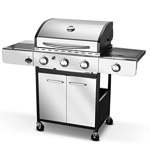 Propane Gas Grill Electronic Ignition Controls and Side Burner