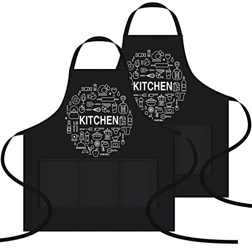 Aprons for Women with Pockets, Chef Apron for Men