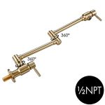 Pot Filler Faucet Brass Wall Mount - Image 5