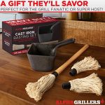 Alpha Grillers Cast Iron Pot & BBQ Brushes for Sauce - Image 6