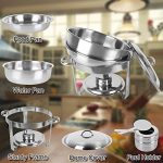Packed Full Size Stainless Steel Chafing Dish Buffet Set - Image 5