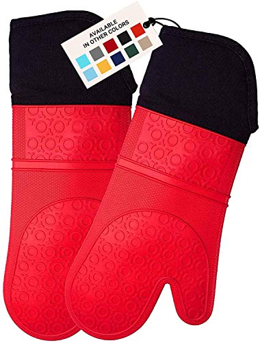 HOMWE Extra Long Professional Silicone Oven Mitt