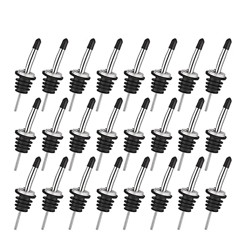 48 Pack Stainless Steel Classic Bottle Pourers Tapered Spout