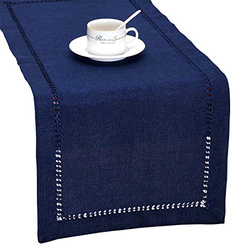 Navy Blue Rectangular Table Runner Dresser Scarf