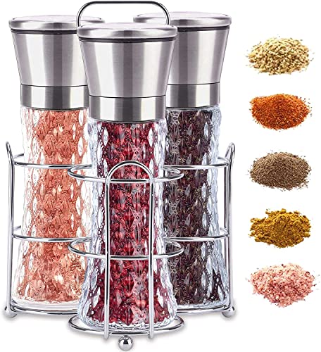 DGJFYX Salt and Pepper Grinder Shakers Set of 3