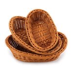 Poly-Wicker Woven Bread Baskets - Rustic Charm for Your Dining Experience
