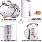 Hand Crank Flour Sifter with Agitator Wire Loop For Baking Cakes - Image 4