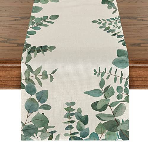 Eucalyptus Leaves Table Runner