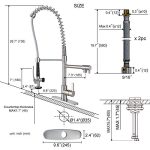 WOWOW Spring Kitchen Faucet with Pre-Rinse Pull Down Sprayer - Image 6
