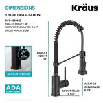 Pull-Down Single Handle 18-Inch Kitchen Faucet - Image 8
