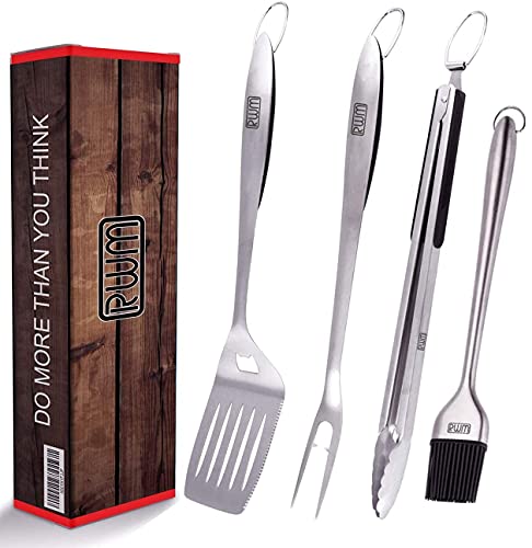 Heavy Duty Extra Thick Stainless Steel Grill Utensil Set