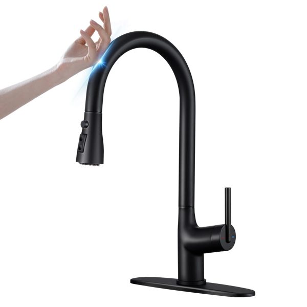 Touch On Kitchen Faucet with Deck Plate