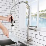WOWOW Spring Kitchen Faucet with Pre-Rinse Pull Down Sprayer - Image 2