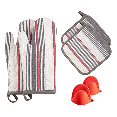 Oven Mitts and Pot Holders Sets Recycled Cotton
