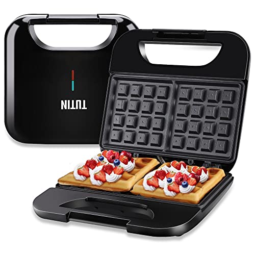 2-Slice Non-Stick Belgian Waffle Irons with Stable Heating