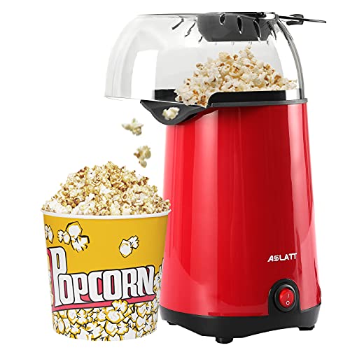 ASLATT Hot Air Popper Popcorn Maker No Oil Bpa Free