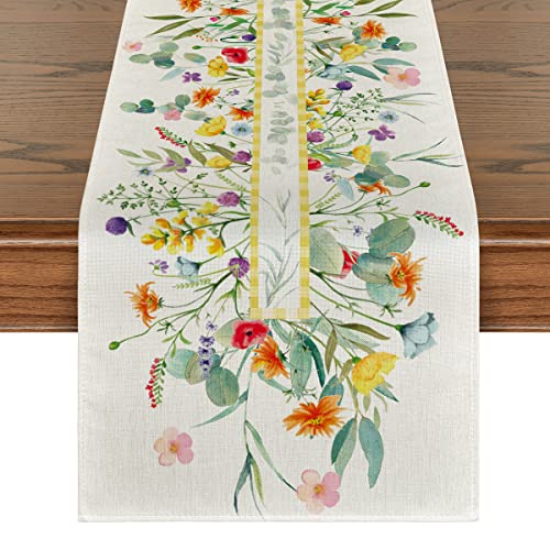 Artoid Mode Flower Floral Table Runner