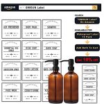 Amber Glass Soap Dispenser with Rustproof Matte Black Stainless Steel Pump - Image 8