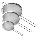 Set of 3 Small Strainers Fine Mesh for Kitchen