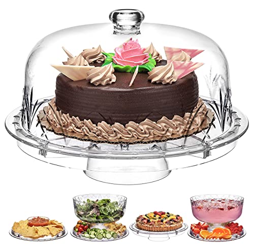 Cake Stand and Serving Plate Platter with Dome Cover