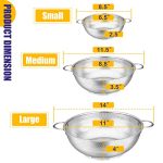 E-far Micro-Perforated Metal Colander Strainer - Image 2