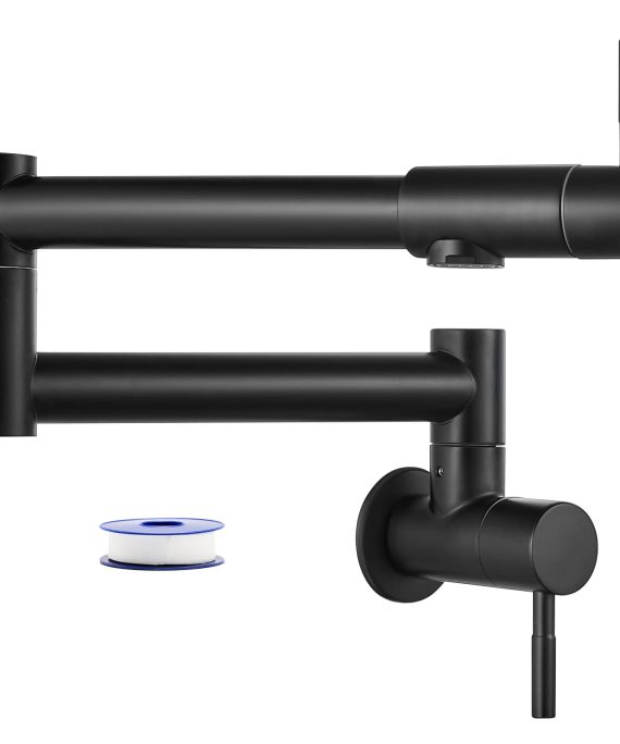 Heyalan Matte Black Pot Filler Wall Mount