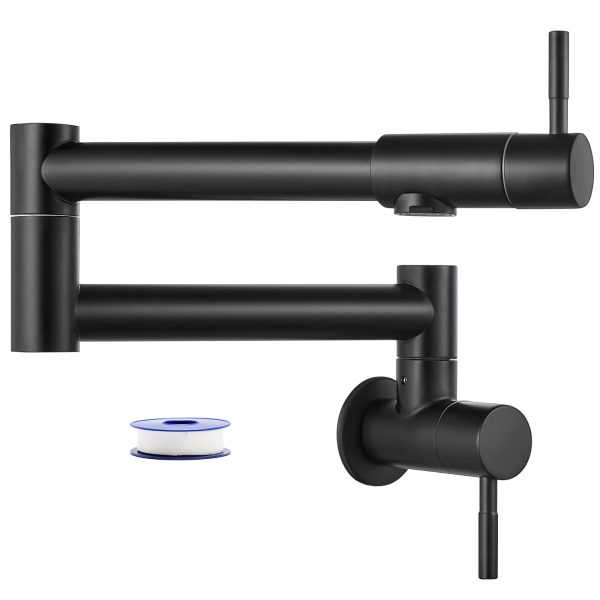 Heyalan Matte Black Pot Filler Wall Mount