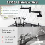 Heyalan Matte Black Pot Filler Wall Mount - Image 3