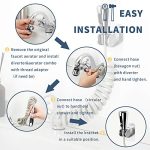 Faucet Spray Head Replacement with 79” Recoil Hose and Holder - Image 6