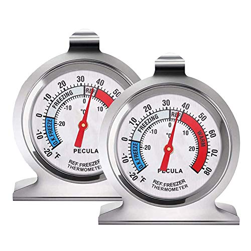 Classic Fridge Thermometer Large Dial with Red Indicator