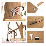 Cotton Canvas Cross Back Apron with Pockets - Image 5