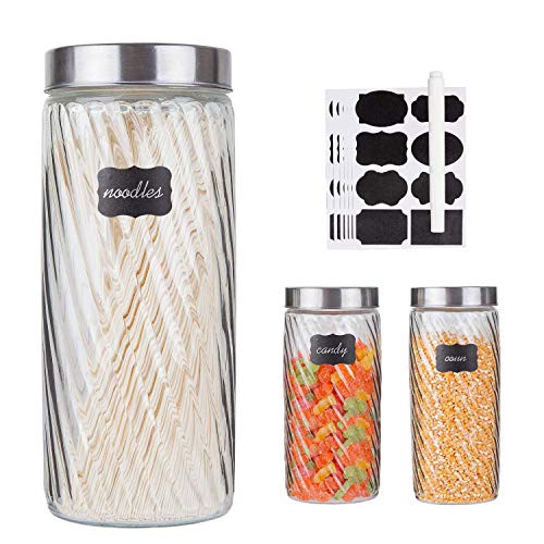 Glass Kitchen Storage Canister Jars Set