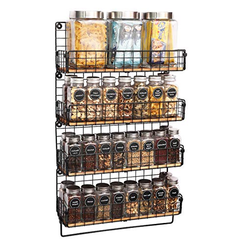 Wall Mounted Spice Rack with Towel Hanger