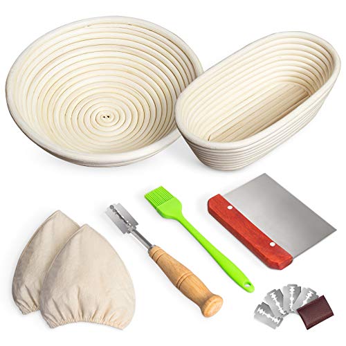 RORECAY Bread Banneton Proofing Basket Set of 2