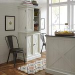 White Kitchen Pantry with Two Upper and Two Lower Storage Cabinets - Image 3