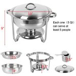 Packed Full Size Stainless Steel Chafing Dish Buffet Set - Image 7