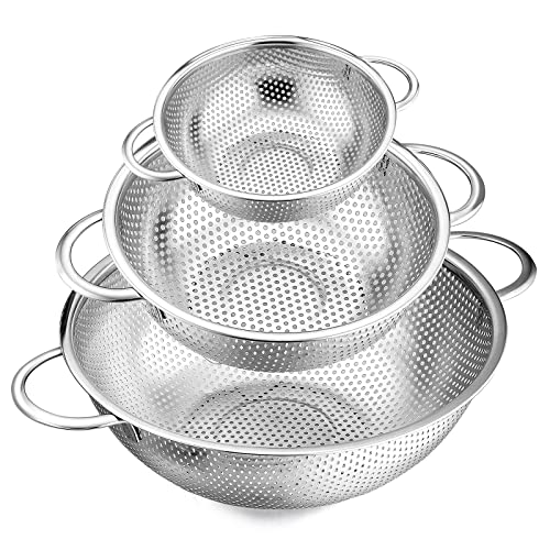 E-far Micro-Perforated Metal Colander Strainer