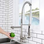 WOWOW Spring Kitchen Faucet with Pre-Rinse Pull Down Sprayer - Image 3