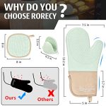 HaoYuFan Silicone Oven Mitts and Pot Holders Sets - Image 3