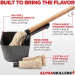 Alpha Grillers Cast Iron Pot & BBQ Brushes for Sauce - Image 4