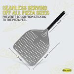 12-Inch Non-Stick Pizza Peel - A Sturdy Steel Paddle for Crispy Perfection - Image 2