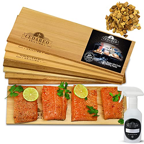 Grilling Planks Set - 8 Natural 100% Cedar Boards