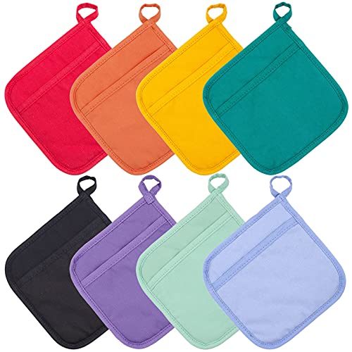 Jehdhe Pot Holders with Pocket (Pack of 8)