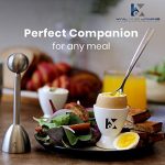 Set of 4 Ceramic Egg Holders + 4 SS Spoons - Image 4