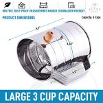 Hand Crank Flour Sifter with Agitator Wire Loop For Baking Cakes - Image 3