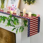 Artoid Mode Watercolor Strips and Stars Table Runner - Image 3