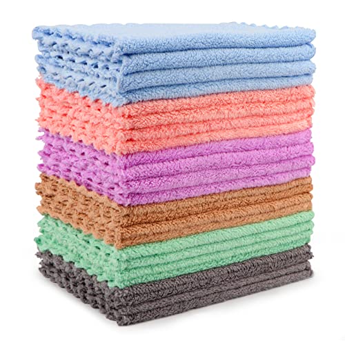 Coral Velvet Kitchen Dishcloths 24 Pack
